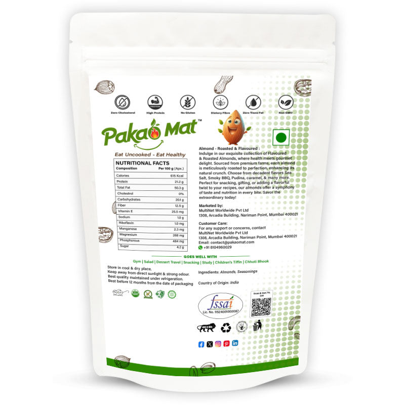 Pakaomat Roasted And Flavored Almond (Badam)